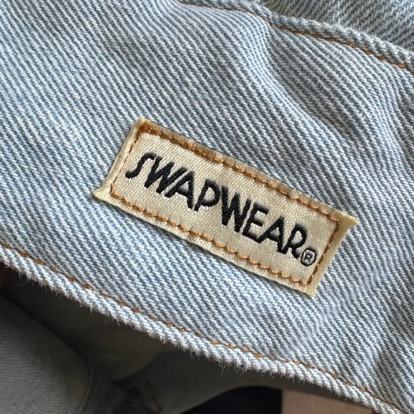 SWAPWEAR Oceanside Denim Jacket with 4 Interchangeable Back Pieces Sz M - Picture 9 of 9